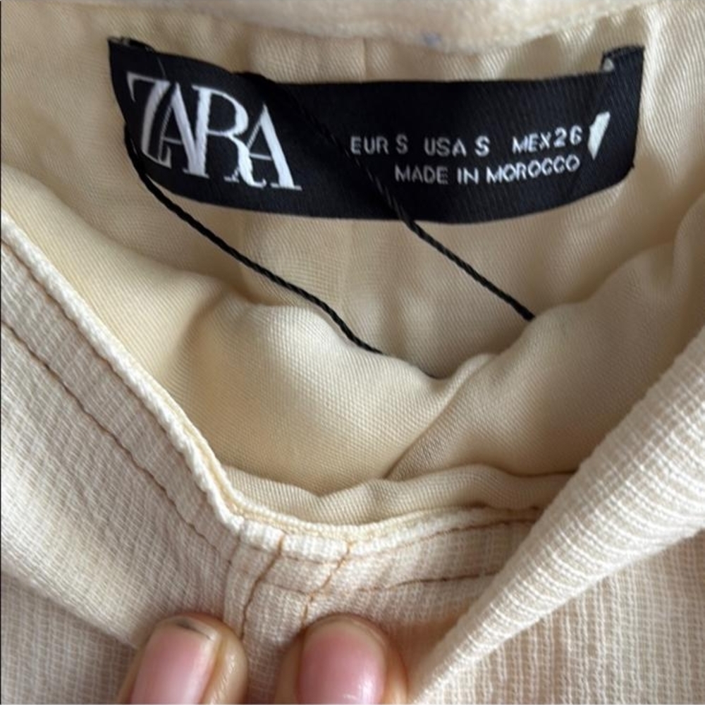 Zara Beige Textured Top